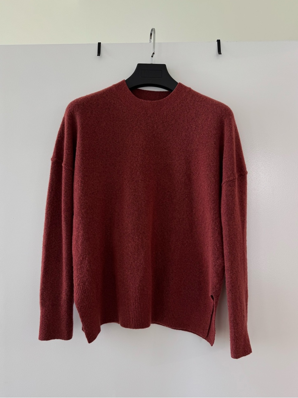 AllSaints Crewneck Wool Sweater - burgundy